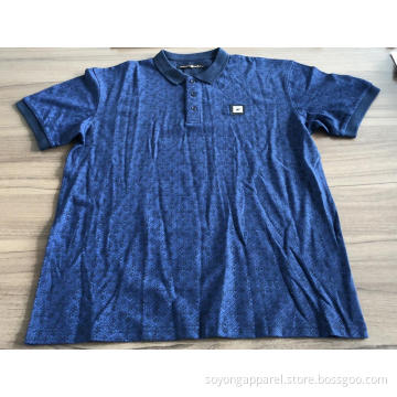 Men's Checker Printed Metal Logo Polo Shirts